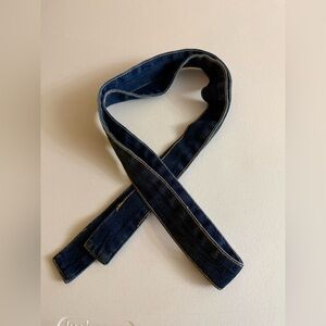 Denim Waist Belt Self Tie Waist Band Jean Waist Rope For Pants Dress Jacket Blue